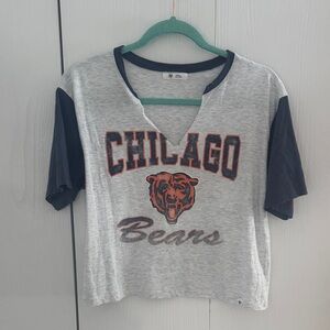 Chicago Bears Women's Gray and Blue Crop Top